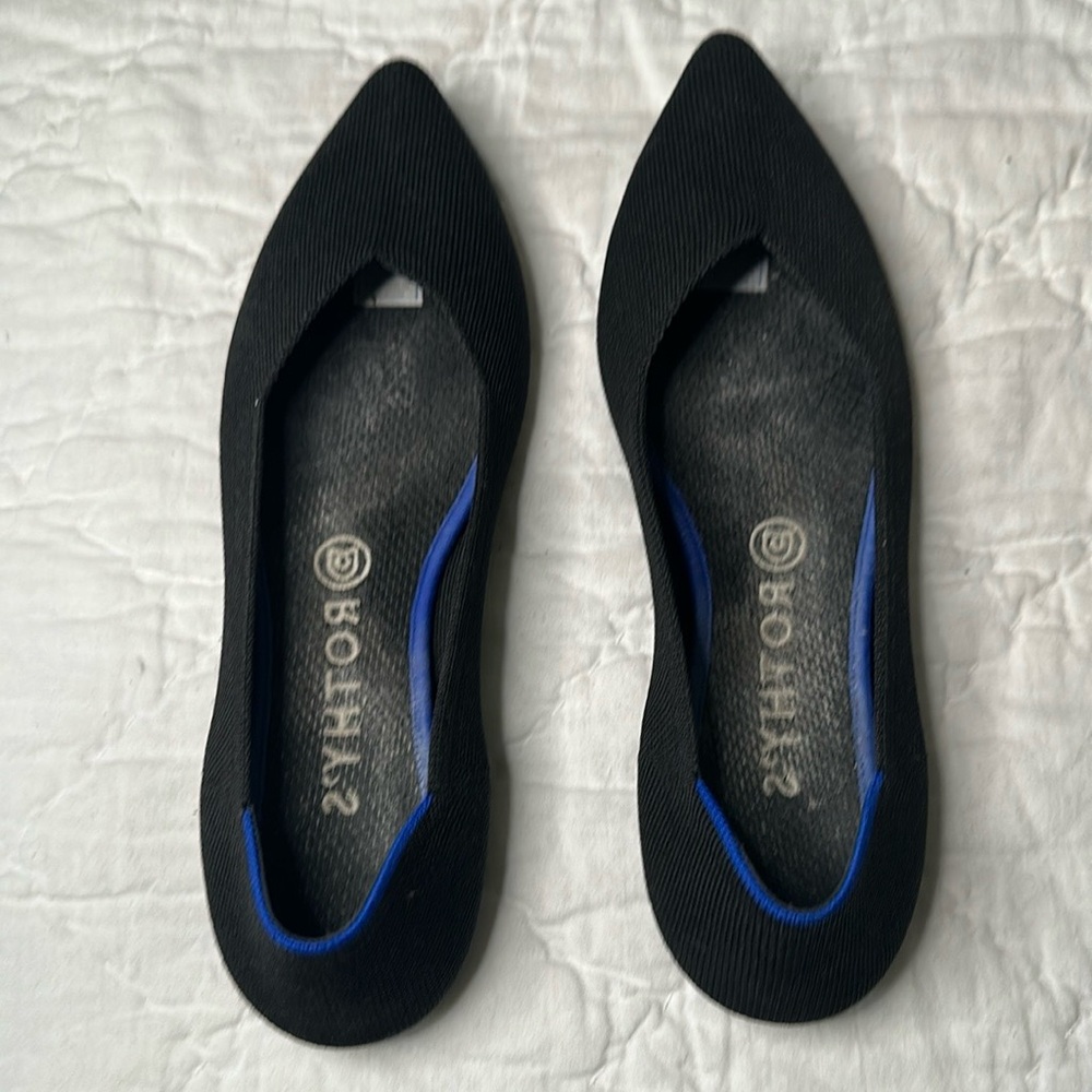 Rothy’s Black Pointed Toe Flats
